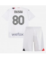 AC Milan Yunus Musah #80 Venkovní dres pro děti 2023-24 Krátký Rukáv (+ trenýrky)